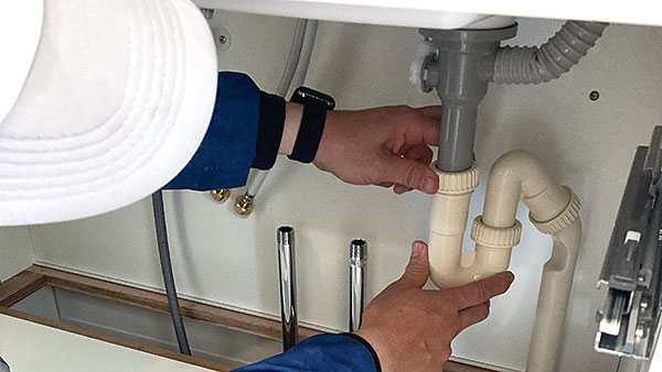 水道工事の様子